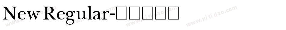 New Regular字体转换
